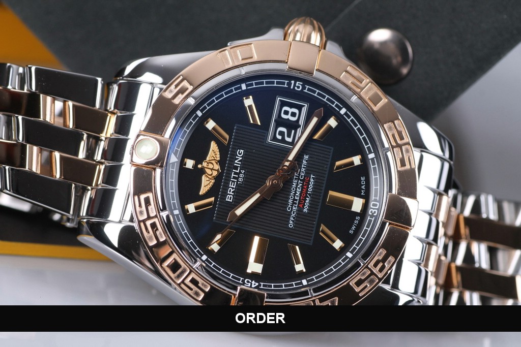Đồng hồ Breitling Galactic 41 Black Dial Steel & Gold C49350L2/BA09 (lướt)