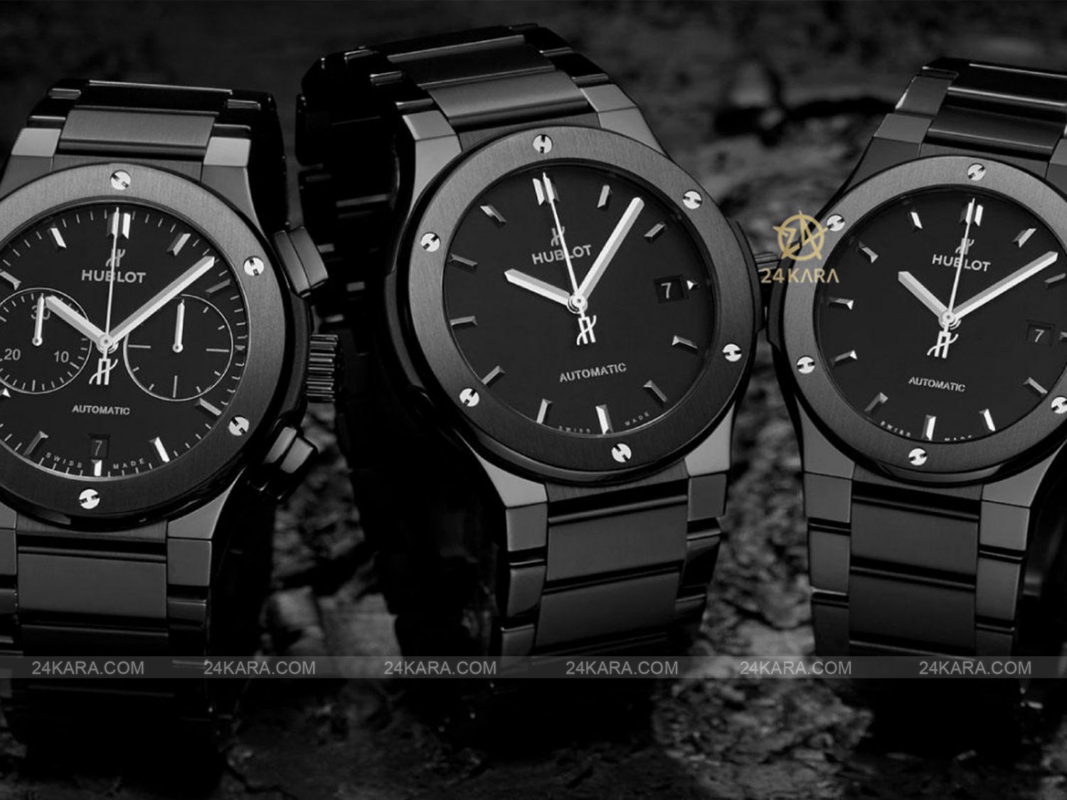 Đồng hồ Hublot Classic Fusion 42 Black Magic Bracelet 548.CM.1170.CM Vỏ Dây Gốm - Lướt