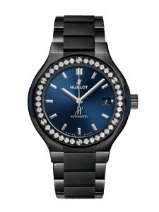 Đồng hồ Hublot Classic Fusion Ceramic Blue Bracelet Diamonds 568.CM.7170.CM.1204