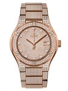 Đồng hồ Hublot Classic Fusion Bracelet King Gold Full Pavé 548.OX.9000.OX.3704