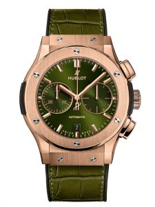 Đồng hồ Hublot Classic Fusion Chronograph King Gold Green 521.OX.8980.LR