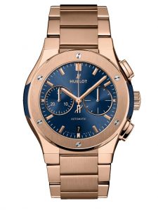 Đồng hồ Hublot Classic Fusion Blue Chronograph King Gold Bracelet 540.OX.7180.OX