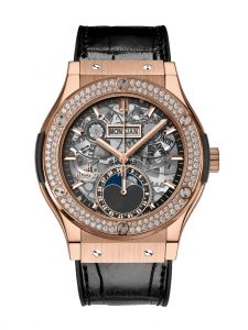 Đồng hồ Hublot Classic Fusion Aerofusion Moonphase King Gold Diamonds 547.OX.0180.LR.1104