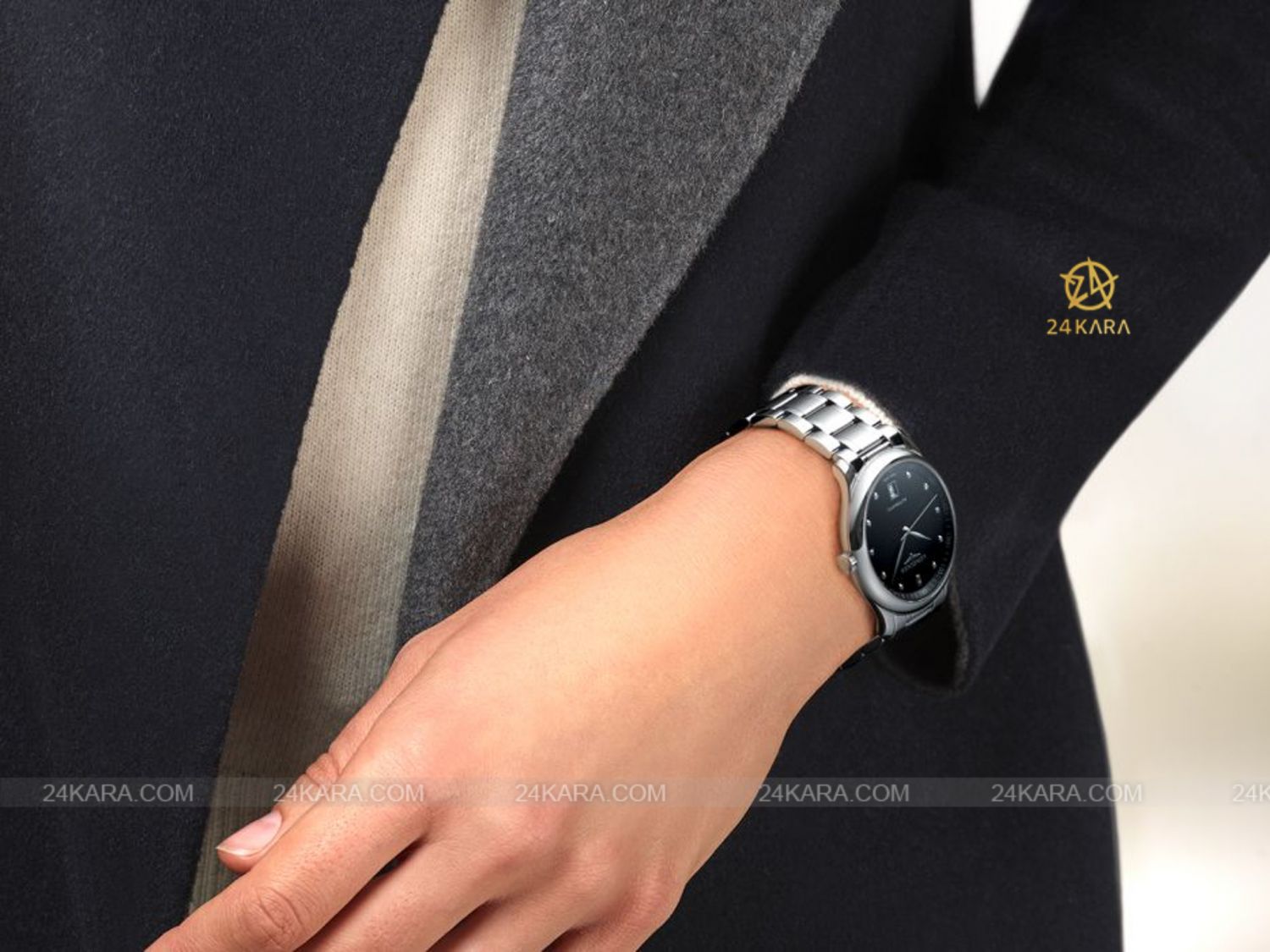 Đồng Hồ Longines Master Collection L2.628.4.57.6 L26284576 Dây Da Nạm Kim Cương - Lướt