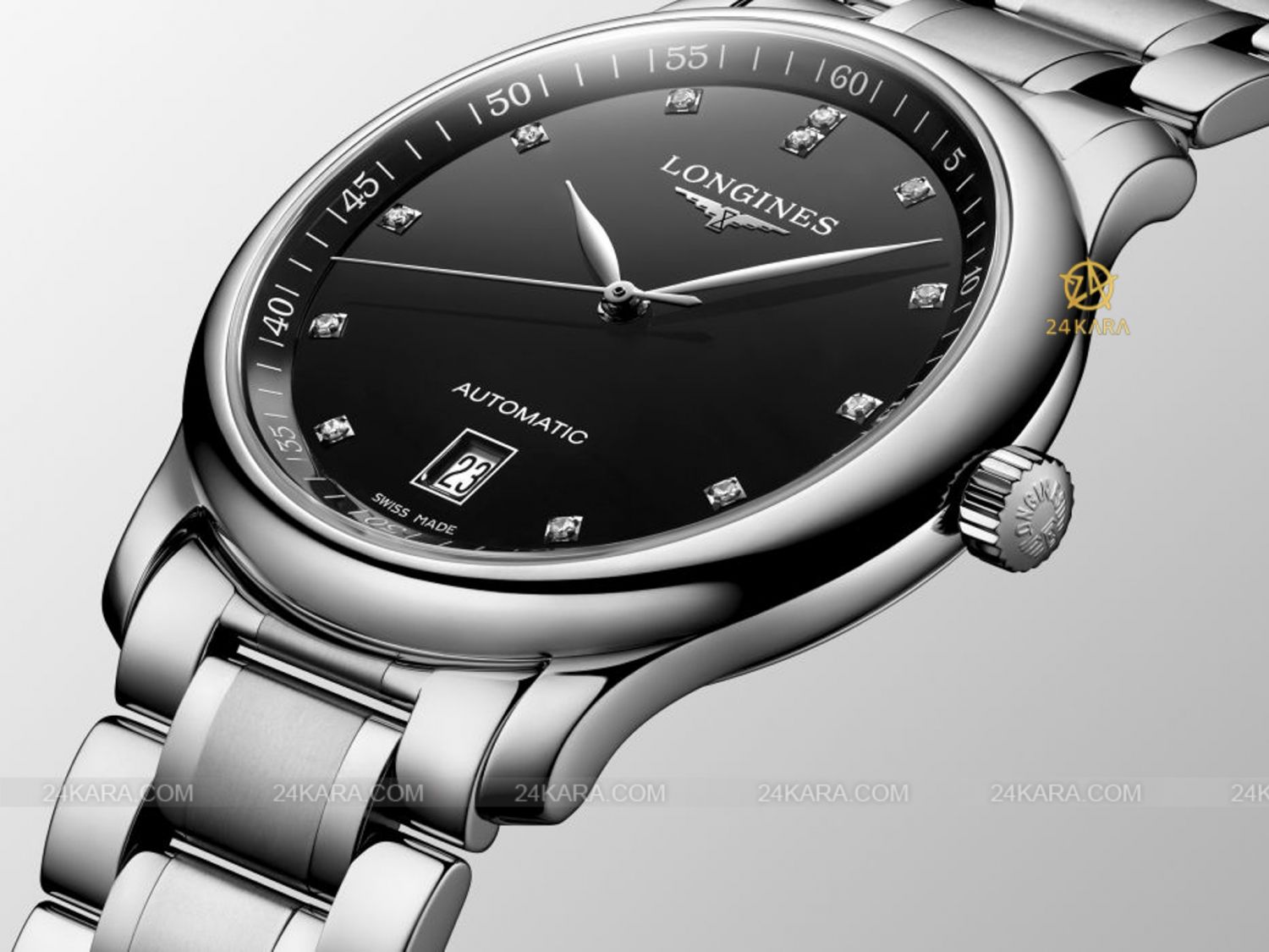 Đồng Hồ Longines Master Collection L2.628.4.57.6 L26284576 Dây Da Nạm Kim Cương - Lướt