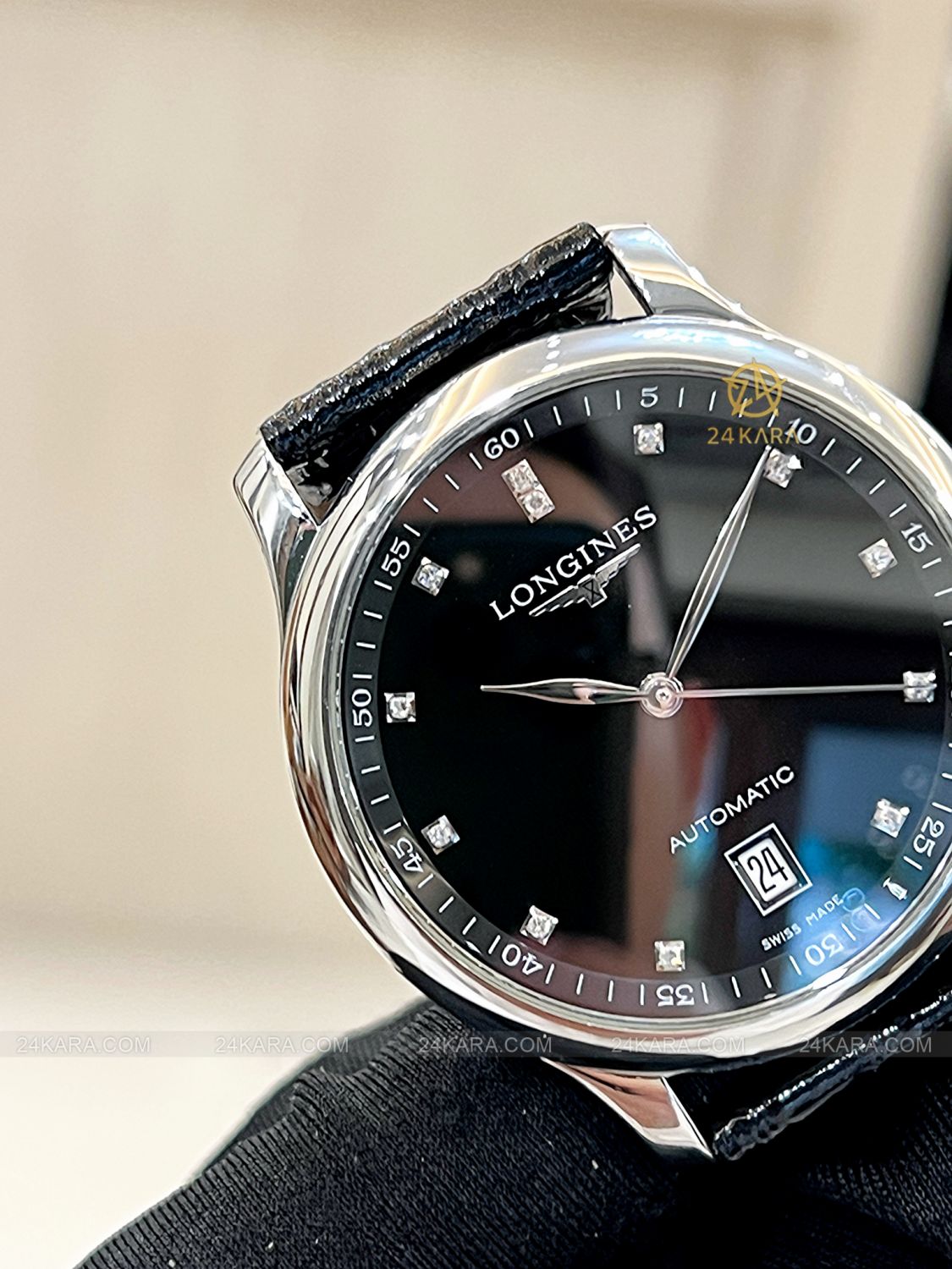 Đồng Hồ Longines Master Collection L2.628.4.57.6 L26284576 Dây Da Nạm Kim Cương - Lướt