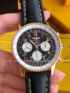 Đồng hồ Breitling Navitimer 01 Rose Gold Black Dial Mens Watch RB0120 RB0120