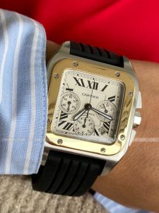 Đồng hồ Cartier Santos 100 Chronograph XL 42mm Steel & 18k Gold 2740