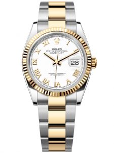 Đồng hồ Rolex Datejust M126233-0030 126233-0030 Oystersteel và vàng vàng mặt số trắng