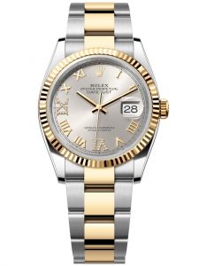 Đồng hồ Rolex Datejust M126233-0032 126233-0032 Oystersteel và vàng vàng mặt số bạc kim cương