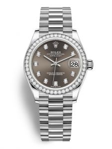 Đồng hồ Rolex Datejust M278289RBR-0006 278289RBR-0006 vàng trắng và kim cương mặt số ghi đậm kim cương