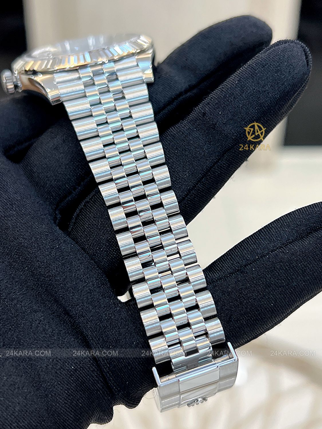 Đồng hồ Rolex Datejust 41 M126334-0016 126334-0016 Vàng Trắng 18ct Mặt xanh sáng Cọc số Kim cương