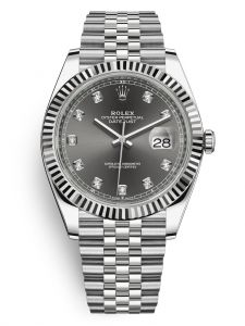 Đồng hồ Rolex Datejust M126334-0006 Oystersteel và vàng trắng, mặt số ghi xám kim cương
