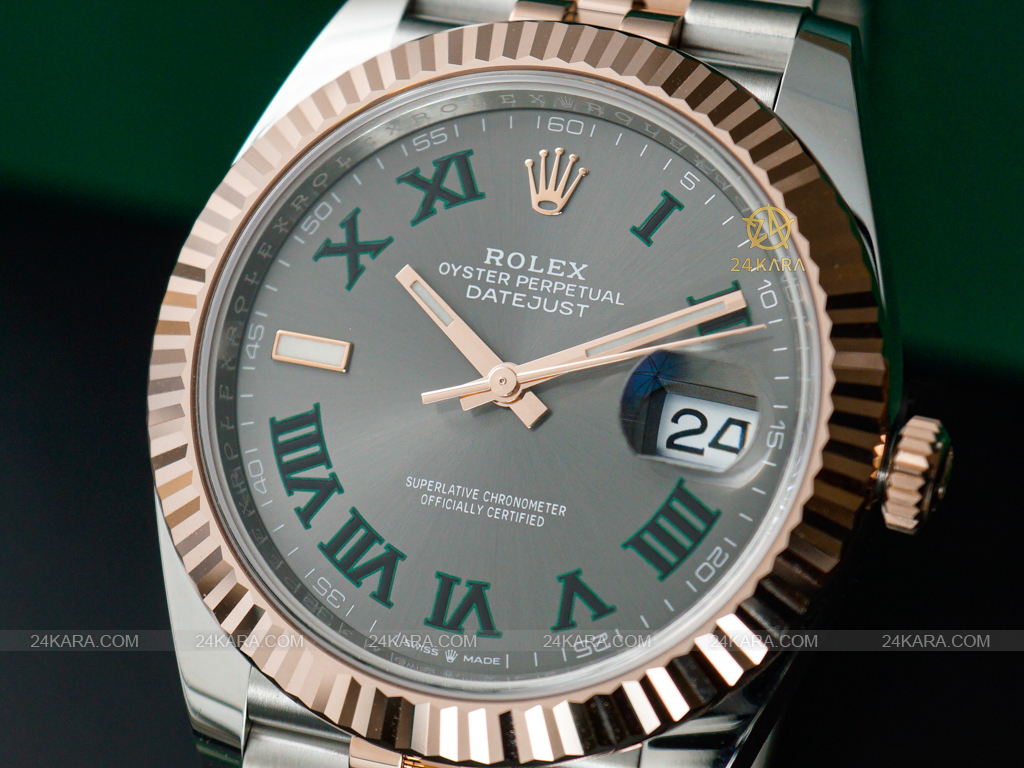 Đồng hồ Rolex Datejust Wimbledon 126331-0016 Oystersteel và vàng Everose