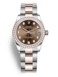 Đồng hồ Rolex Datejust 31 M278381RBR-0027 278381RBR-0027 Oystersteel, vàng Everose và kim cương