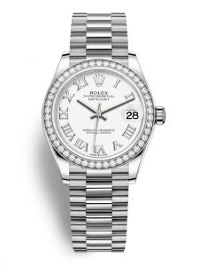 Đồng hồ Rolex Datejust M278289RBR-0007 278289RBR-0007 vàng trắng và kim cương mặt số trắng