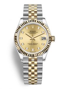 Đồng hồ Rolex Datejust M278273-0026 278273-0026 Oystersteel và vàng vàng, mặt số champagne kim cương