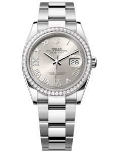 Đồng hồ Rolex Datejust M126284RBR-0022 126284RBR-0022 Oystersteel vàng trắng và kim cương mặt số bạc kim cương