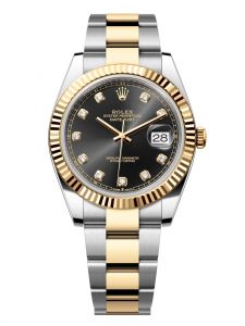 Đồng hồ Rolex Datejust M126333-0005 126333-0005 Oystersteel và vàng vàng mặt số đen sáng kim cương