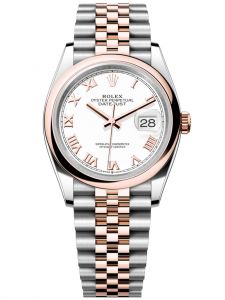 Đồng hồ Rolex Datejust M126201-0015 126201-0015 Oystersteel và vàng Everose mặt số trắng