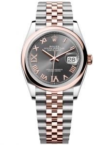 Đồng hồ Rolex Datejust M126201-0023 126201-0023 Oystersteel và vàng Everose mặt số ghi xám kim cương