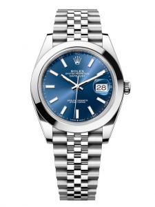 Đồng hồ Rolex Datejust M126300-0002 126300-0002 Oystersteel, mặt số xanh sáng