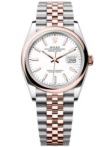 Đồng hồ Rolex Datejust M126201-0017 126201-0017 Oystersteel và vàng Everose mặt số trắng