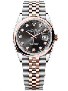 Đồng hồ Rolex Datejust M126201-0019 126201-0019 Oystersteel và vàng Everose mặt số đen sáng kim cương