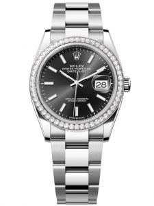 Đồng hồ Rolex Datejust M126284RBR-0008 126284RBR-0008 Oystersteel vàng trắng và kim cương mặt số đen sáng