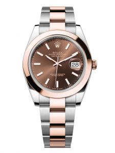 Đồng hồ Rolex Datejust M126301-0001 126301-0001 Oystersteel và vàng Everose mặt số chocolate