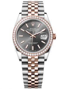 Đồng hồ Rolex Datejust M126281RBR-0001 126281RBR-0001 Oystersteel, vàng Everose và kim cương, mặt số slate