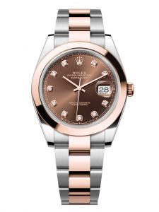 Đồng hồ Rolex Datejust M126301-0003 126301-0003 Oystersteel và vàng Everose, mặt số chocolate kim cương