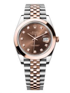 Đồng hồ Rolex Datejust M126301-0004 126301-0004 Oystersteel và vàng Everose, mặt số chocolate kim cương