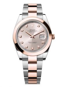 Đồng hồ Rolex Datejust M126301-0007 126301-0007 Oystersteel và vàng Everose mặt số sundust kim cương