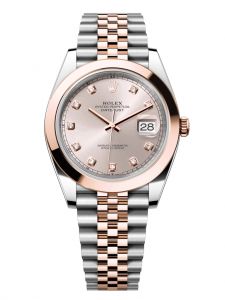 Đồng hồ Rolex Datejust M126301-0008 126301-0008 Oystersteel và vàng Everose mặt số sundust kim cương