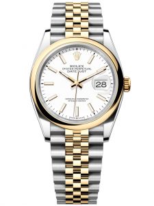 Đồng hồ Rolex Datejust M126203-0019 126203-0019 Oystersteel và vàng vàng mặt số trắng