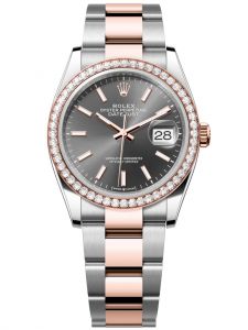 Đồng hồ Rolex Datejust M126281RBR-0002 126281RBR-0002 Oystersteel vàng Everose và kim cương mặt số slate