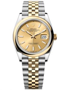 Đồng hồ Rolex Datejust M126203-0015 126203-0015 Oystersteel và vàng vàng mặt số champagne