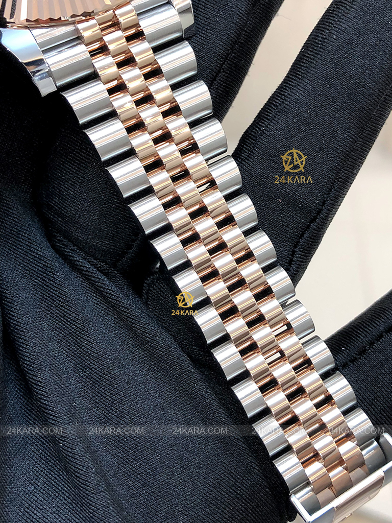 Đồng hồ Rolex Datejust 41 M126331-0008 126331-0008 Demi Vàng Hồng Everose Mặt Sundust Nạm Kim cương - Lướt