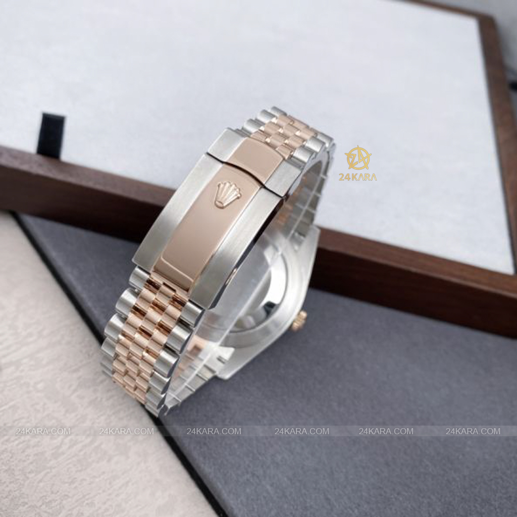 Đồng hồ Rolex Datejust 41 M126331-0008 126331-0008 Demi Vàng Hồng Everose Mặt Sundust Nạm Kim cương - Lướt