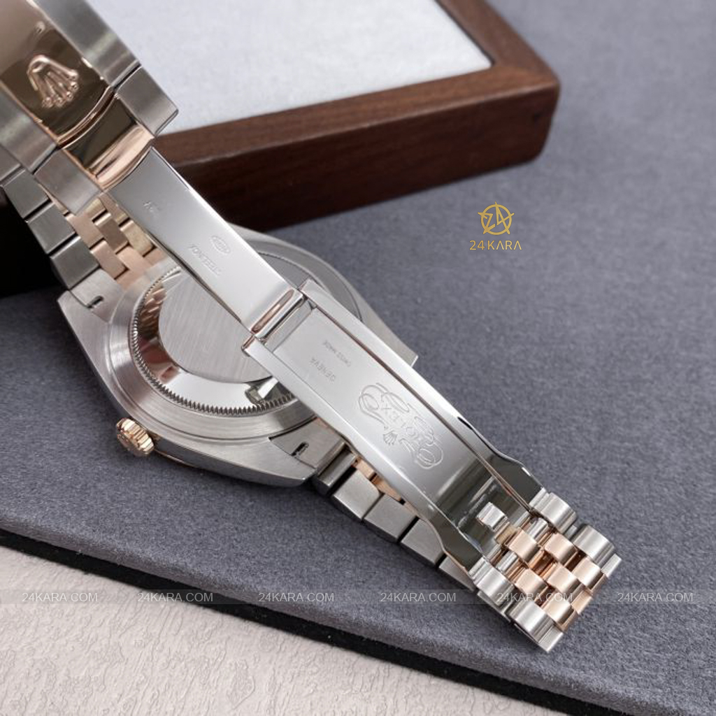 Đồng hồ Rolex Datejust 41 M126331-0008 126331-0008 Demi Vàng Hồng Everose Mặt Sundust Nạm Kim cương - Lướt