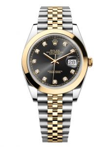 Đồng hồ Rolex Datejust M126303-0006 126303-0006 Oystersteel và vàng vàng mặt số đen sáng kim cương