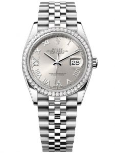 Đồng hồ Rolex Datejust M126284RBR-0021 126284RBR-0021 Oystersteel vàng trắng và kim cương mặt số bạc kim cương