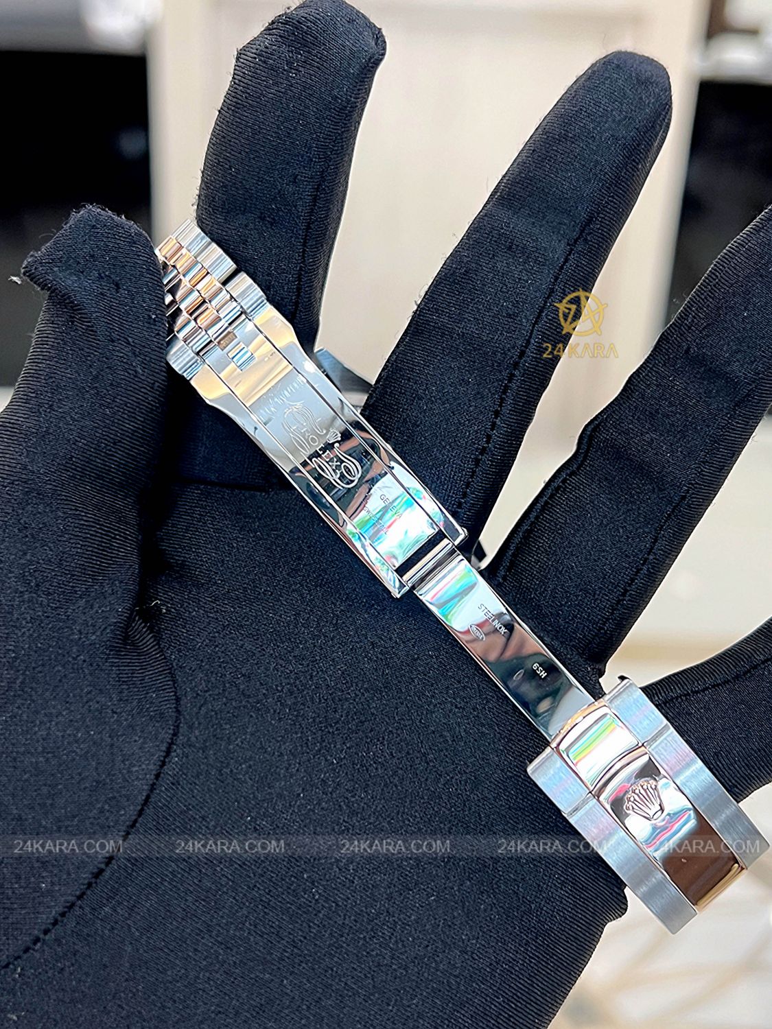 Đồng hồ Rolex Datejust 36 M126231-0019 126231-0019 Vàng Hồng Everose 18ct Mặt đen sáng Nạm kim cương - Lướt