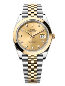 Đồng hồ Rolex Datejust M126303-0012 126303-0012 Oystersteel và vàng vàng mặt số champagne kim cương