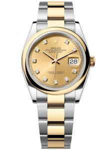 Đồng hồ Rolex Datejust M126203-0018 126203-0018 Oystersteel và vàng vàng mặt số champagne kim cương