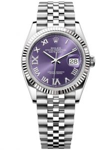 Đồng hồ Rolex Datejust M126234-0021 126234-0021 Oystersteel và vàng trắng, mặt số aubergine kim cương