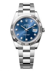 Đồng hồ Rolex Datejust M126334-0015 126334-0015 Oystersteel và vàng trắng, mặt số xanh sáng kim cương