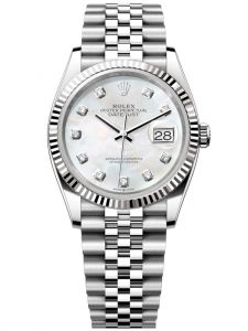 Đồng hồ Rolex Datejust M126234-0019 126234-0019 Oystersteel và vàng trắng, mặt số khảm trai kim cương