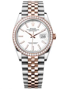 Đồng hồ Rolex Datejust M126281RBR-0005 126281RBR-0005 Oystersteel, vàng Everose và kim cương, mặt số trắng